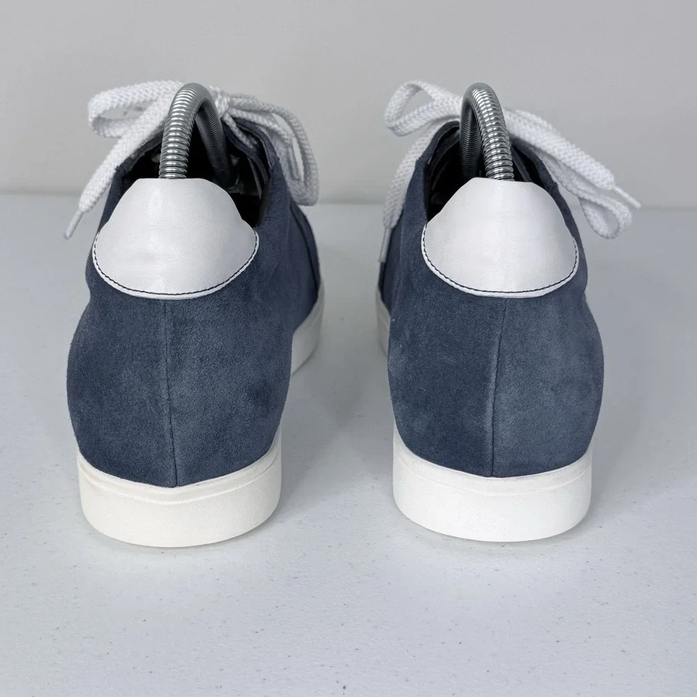 CALTO Blue Suede Invisible Height Increasing Elevator Shoes Sneakers Mens Sz 9